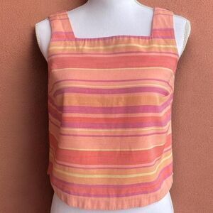 Vintage 90’s Costal Cowgirl Perceptions Orange and Pink Sleeveless Tank Top